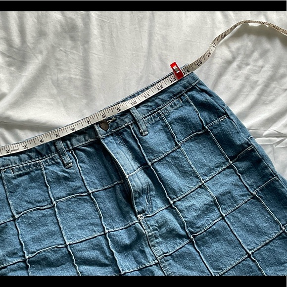 Patchwork denim mini skirt - Picture 4 of 4